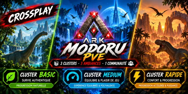 Banner di ARK MODORU FR | 3 CLUSTERS